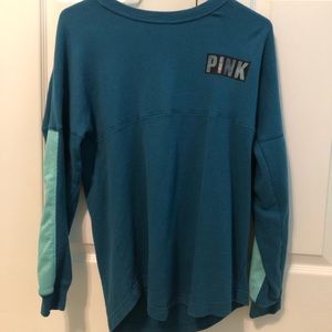 PINK Long sleeved blue shirt
